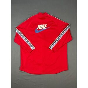 Nike Sportswear Taped Track Jacket Mens 2XL Red Full Zip Big Swoosh AJ2681-687